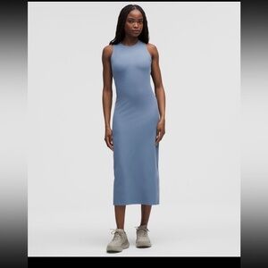 Brand new with tags lululemon All Aligned Midi Dress size 4 color blue